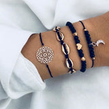 30 Styles Mix Lotus Shell Turtle Heart Wave LOVE Crystal Marble Stone Bracelets for Women Boho Tassel Bracelet Jewelry Wholesale