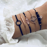 30 Styles Mix Lotus Shell Turtle Heart Wave LOVE Crystal Marble Stone Bracelets for Women Boho Tassel Bracelet Jewelry Wholesale