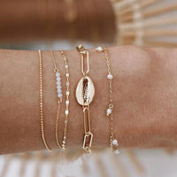 30 Styles Mix Lotus Shell Turtle Heart Wave LOVE Crystal Marble Stone Bracelets for Women Boho Tassel Bracelet Jewelry Wholesale