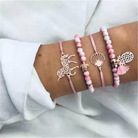 30 Mixed Turtle Marble Lotus Heart Bracelet Set Bohemian Women Multi-layer Beaded Bracelet Vintage Tassel Bracelet Wholesale