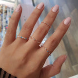 25 Styles Bohemian Gold Crown Moon Star Snake Cross Water Drops Crystal Ring Set Women Charm Joint Ring Party Wedding Jewelry