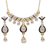 Dubai Gold Jewelry Sets Nigerian Wedding African Beads Crystal Bridal Jewellery Set Rhinestone Ethiopian Jewelry parure