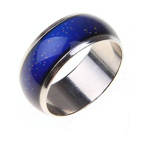 Stainless Ring Changing Color Mood Rings Feeling / Emotion Temperature Ring Wide 6mm Smart Jewelry Factory direct sale CBRL