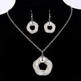 Fashion Silver Jewelry Sets Pendant & Necklaces Drop Earrings For Women Sets Free Shipping Jewelry Sets Wedding Party Set