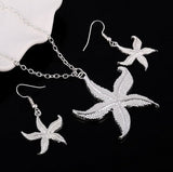 Fashion Silver Jewelry Sets Pendant & Necklaces Drop Earrings For Women Sets Free Shipping Jewelry Sets Wedding Party Set