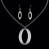 Fashion Silver Jewelry Sets Pendant & Necklaces Drop Earrings For Women Sets Free Shipping Jewelry Sets Wedding Party Set