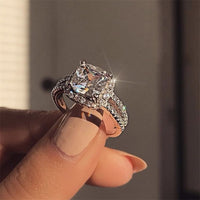 Ailend accepts custom jewelry crystal ring set European and American inlaid rhinestone fashion pair ring female party gift